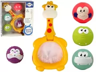 Zabawki do kąpieli - Mini koszykówka gumowe piłki żyrafa do kąpieli - Leantoys - miniaturka - grafika 1