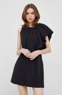 Sisley sukienka kolor czarny mini dopasowana - Sukienki - miniaturka - grafika 1