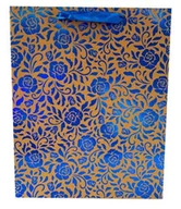 Pozostałe akcesoria dla plastyków - JU-PITER Torebka prezentowa róże metalik 1224A 31x42x12cm p12, cena za 1szt - miniaturka - grafika 1