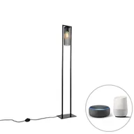 Lampy stojące - QAZQA Inteligentna nowoczesna lampa podłogowa czarna z Wifi ST64 - Balenco Wazo - miniaturka - grafika 1