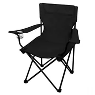 Fotele i krzesła ogrodowe - Krzesło turystyczne składane czarne - miniaturka - grafika 1