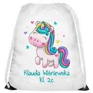 Torby szkolne - Worek Workoplecak Plecak Na Buty Dla Dziecka Do Szkoły Jednorożec Wf - miniaturka - grafika 1