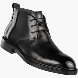 Buty Męskie JOHN DOUBARE Skórzane Botki Eleganckie Czarne H909-B205-SG3 Czarny 44 - Botki męskie Buty Męskie JOHN DOUBARE Skórzane Botki Eleganckie Czarne H909-B205-SG3 Czarny 44 - Botki męskie - miniaturka - grafika 1
