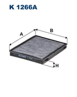 Filtry kabinowe - Filtron Filtr, wentylacja przestrzeni pasażerskiej K 1266A K 1266A - miniaturka - grafika 1