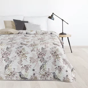 Narzuta 200 x 220 Pikowana Poly Biały+Beż - Narzuty - miniaturka - grafika 2