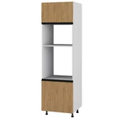 Meble kuchenne - Bari Plus Słupek Pod Zabudowę Piekarnika/Mikrofalówki Lewy Dpp-60-38-197 Dąb Kamienny - miniaturka - grafika 1