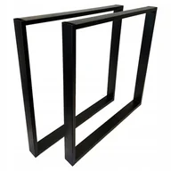 Meble modułowe i akcesoria - Nogi metalowe Do stołu Loft Industrial czarne 70x72 cm Profil 6x2 cm 2 szt - miniaturka - grafika 1