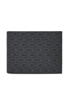 Calvin Klein Portfel męski Classic Mono Trifold 10Cc W/Coin K50K512855 Czarny - Portfele - miniaturka - grafika 1