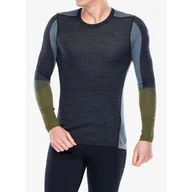 Bluzy narciarskie - Bluza termoaktywna męska Smartwool Intraknit Thermal Merino BL Colorblock Crew - miniaturka - grafika 1