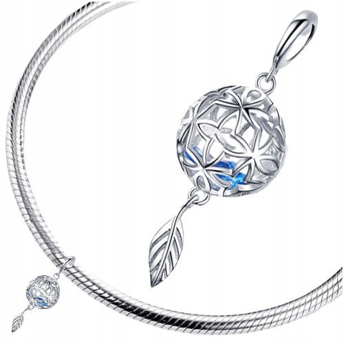 CHARMS ŁAPACZ SNÓW GRZECHOTKA srebro 925 koralik