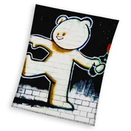 Koce - Koc polarowy, 150x200 cm, Banksy Graffiti - miniaturka - grafika 1