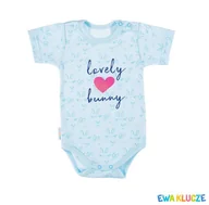 Body dla niemowląt - BODY LOVELY KR TURKUS DRUK R Ewa Klucze - BODY LOVELY KR TURKUS DRUK R098 - miniaturka - grafika 1