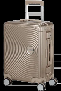 Walizka kabinowa American Tourister Soundbox Alu 55cm brązowa - Walizki - miniaturka - grafika 1