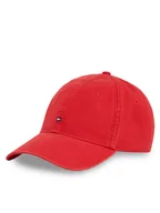 Czapki i chusty sportowe męskie - Tommy Hilfiger Czapka z daszkiem Essential Flag Soft Cap AW0AW17131 Czerwony - miniaturka - grafika 1