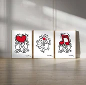 Obrazy i zdjęcia - 3 PLAKATY dekoracyjne pop art Keith Haring grafiki - miniaturka - grafika 1