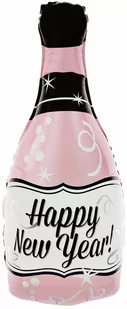 Balon foliowy Butelka szampana Happy New Year - 49 x 100 cm - Sylwester - miniaturka - grafika 1