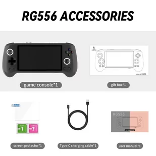 Konsola do gier ANBERNIC RG556, Android 13, 8GB RAM, pamięć dyskowa 128GB, karta TF 256GB, 8714 Gier, streaming Moonlight - Konsole i gry retro - miniaturka - grafika 8