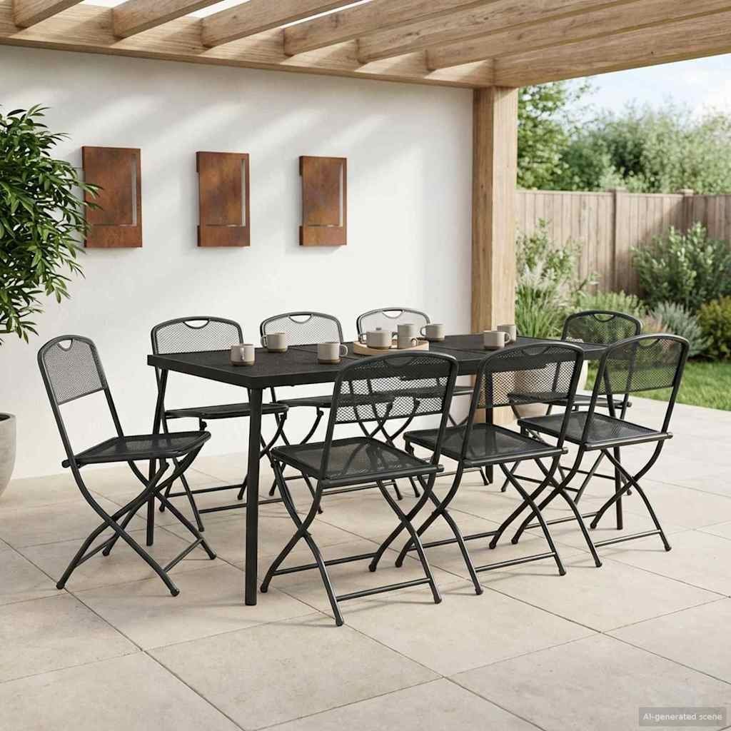 vidaXL Zestaw Mebli Ogrodowych 7 pcs antracytowy Żelazo i stal 3422898