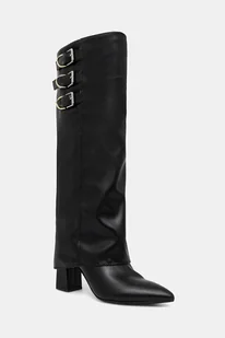 Guess kozaki GARICA damskie kolor czarny na słupku FLFGAR ELE11 - Kozaki damskie - miniaturka - grafika 1