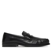 Półbuty męskie - Lordsy Calvin Klein Ess Rubber Loafer Wr Pol Lth HM0HM02171 Czarny - miniaturka - grafika 1