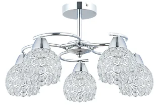 Plafon sufitowy kryształki chrom Crystal I 5xE27 - Lampy sufitowe - miniaturka - grafika 1