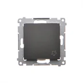 Wyłączniki światła i elektryczne - Simon Simon 54 Przycisk dzwonek (moduł) 16AX 250V zaciski śrubowe czarny mat DD1A.01/49 DD1A.01/49 - miniaturka - grafika 1