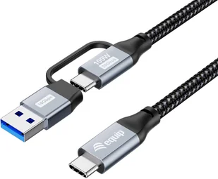 Equip Kabel USB-C 3.2 -> C/A St/St 1.00m 20Gbps schwarz 128431 - Kable komputerowe i do monitorów - miniaturka - grafika 1