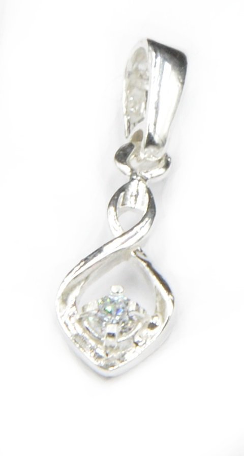 Srebrna Zawieszka Wisiorek Z Cyrkonią. Pr.925!