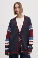 Swetry damskie - Pepe Jeans kardigan HARPER damski kolor granatowy PL702203 - miniaturka - grafika 1