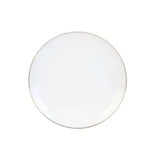 Intesi Talerz Pearl Gold 20cm biały 232741 - Talerze - miniaturka - grafika 1