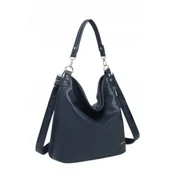 Torebki damskie - Pojemna Torebka Damska Shopper na Ramię Granatowa LUIGISANTO V-28 Blue - miniaturka - grafika 1