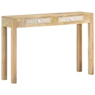 Konsole i sekretarzyki - vidaXL Stolik konsolowy, 110x30x75 cm, bielone drewno mango - miniaturka - grafika 1