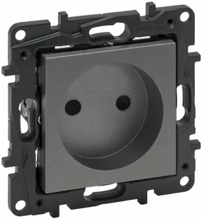 Legrand Niloe Step gniazdo zasilające 2P zaciski śrubowe z przesłoną kolor stalowy 863419 863419 - Gniazdka elektryczne - miniaturka - grafika 1