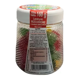 Aka Landrynki Owocowe 0% Cukru Owocowy Mix 160 g - Gumy do żucia, lizaki, dropsy - miniaturka - grafika 1