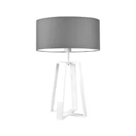 Lampy stojące - Lampa podłogowa LYSNE Thor, 60 W, E27, stalowa/biała, 61x40 cm - miniaturka - grafika 1