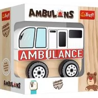 Samochody i pojazdy dla dzieci - Trefl Drewniane autko Ambulance - miniaturka - grafika 1