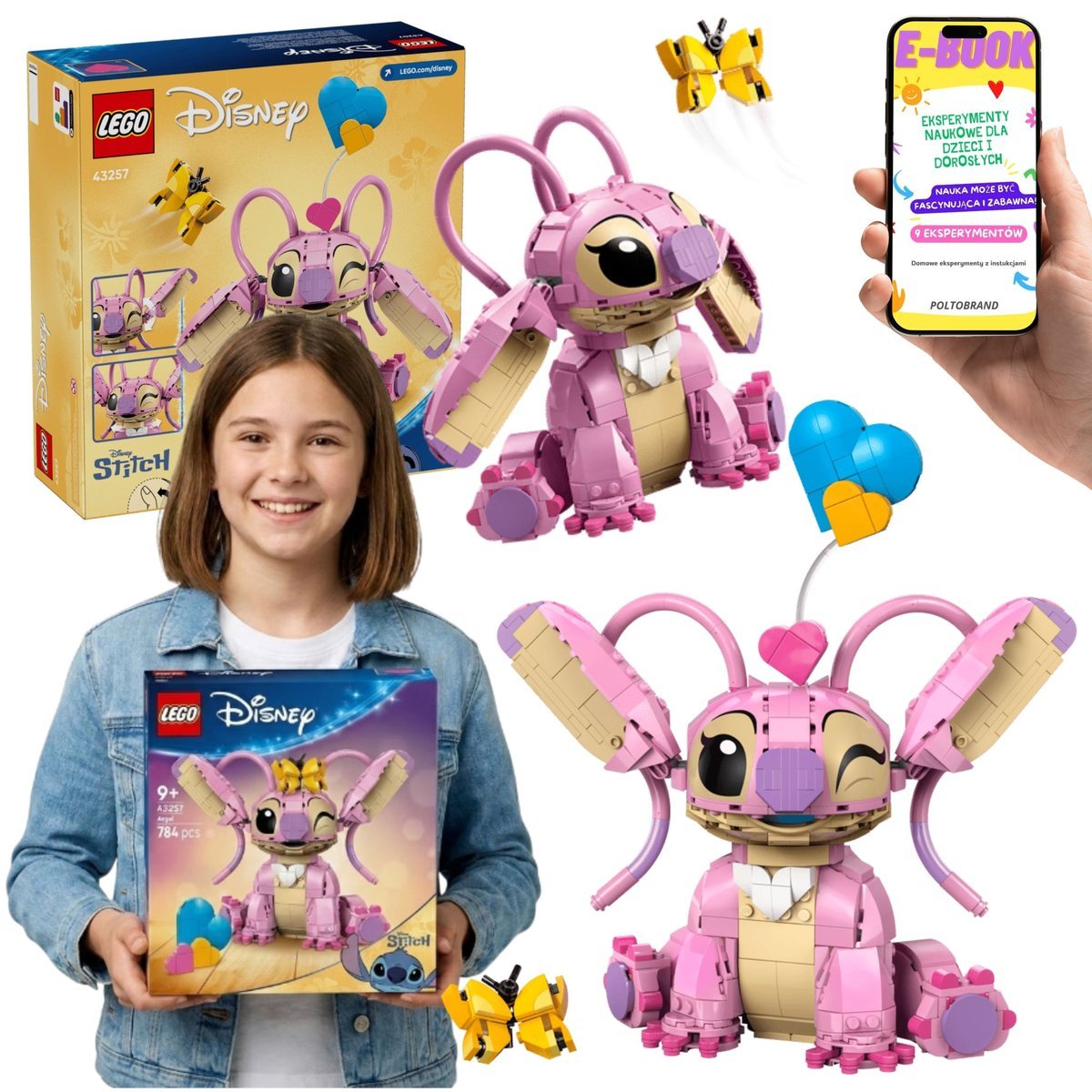 LEGO DISNEY Andzia 43257 Angel Lilo I Stitch Figurka Disney + E-BOOK