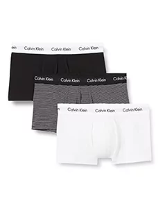 Calvin Klein 3P Low Rise Trunk Bokserki (szorty) Mężczyźni, biały/czarny, L - Spodenki damskie - miniaturka - grafika 1
