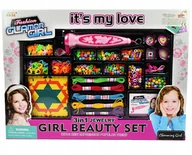 Prace ręczne dla dzieci - ZAPLATARKA WARKOCZYKÓW MASZYNKA KORALIKI DO WŁOSÓW ZESTAW FRYZJERSKI - miniaturka - grafika 1