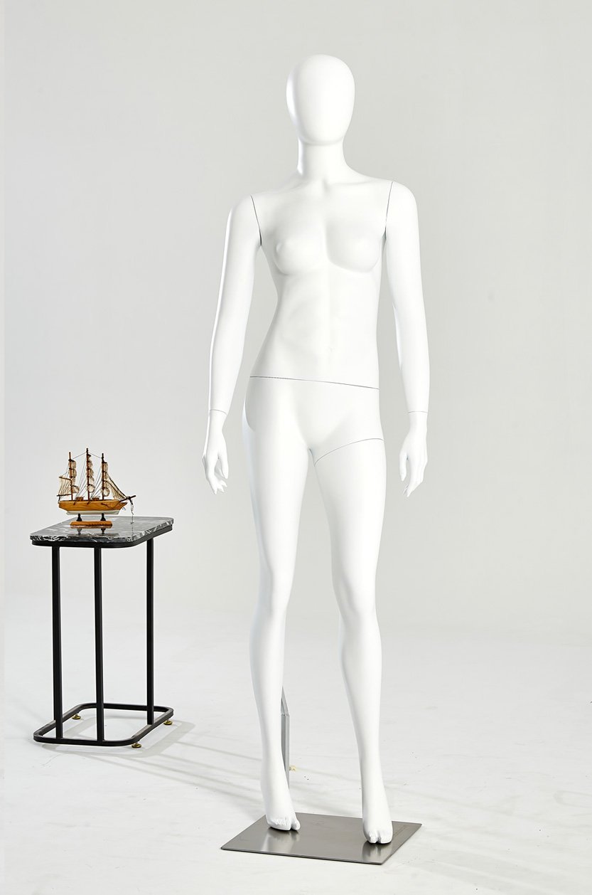F21-6 Woman White Eurotondisplay Manekin damski stojący czarny lub biały matowy lakierowany Egghead Szyk i elegancja