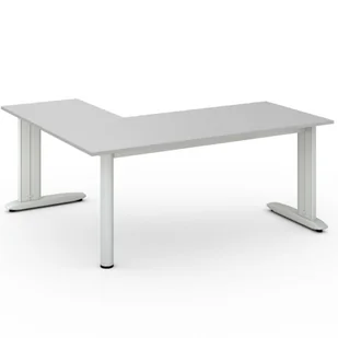 B2B Partner Biurko Flexible L 1800 x 1600 mm, szary 468270 - Stoły i stoliki do biura - miniaturka - grafika 1