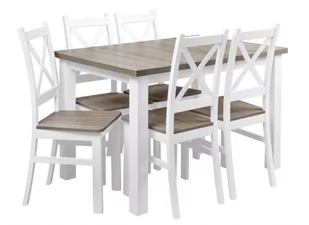 Zestaw stół z krzesłami dla 4 osób biały/san remo Z054 - Stoły z krzesłami - miniaturka - grafika 1