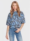 Bluzki damskie - Silvian Heach Bluzka GPP23181BL Niebieski Regular Fit - miniaturka - grafika 1