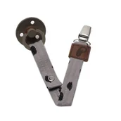 Akcesoria do smoczków - Hi Little One - Zawieszka Do Smoczka Z Organicznej Bawełny Gots Leopard Grey - miniaturka - grafika 1