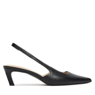 Sandały Calvin Klein Ess Kitten Heel Sling Back HW0HW02641 Czarny - Sandały damskie - miniaturka - grafika 1