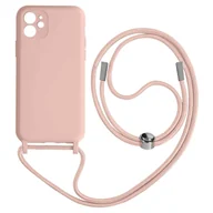 Etui i futerały do telefonów - Etui na iPhone 11 ze smyczą 80 cm – różowe - miniaturka - grafika 1