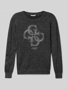 Sweter o kroju regular fit z imitacji dzianiny z mieszanki wiskozy - Swetry dla dziewczynek - miniaturka - grafika 1