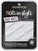 Sztuczne paznokcie i akcesoria - Zestaw sztucznych paznokci Essence Cosmetics Nails In Style Uñas Artificiales 11-Sheer Whites 12 U (4059729348456) - miniaturka - grafika 1