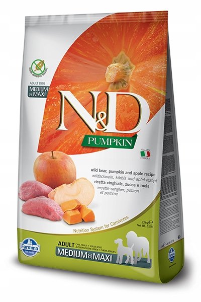 Farmina N&D Pumpkin Grain Free Boar&Apple Adult Mediu &Maxi 12 kg