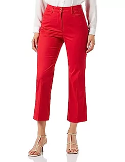 Spodnie damskie - Love Moschino Damskie spodnie Midi Flare, Czerwony, 68 - grafika 1